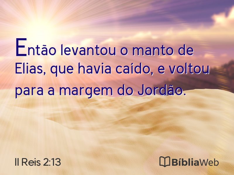 II Reis 2:13 em imagem para compartilhar