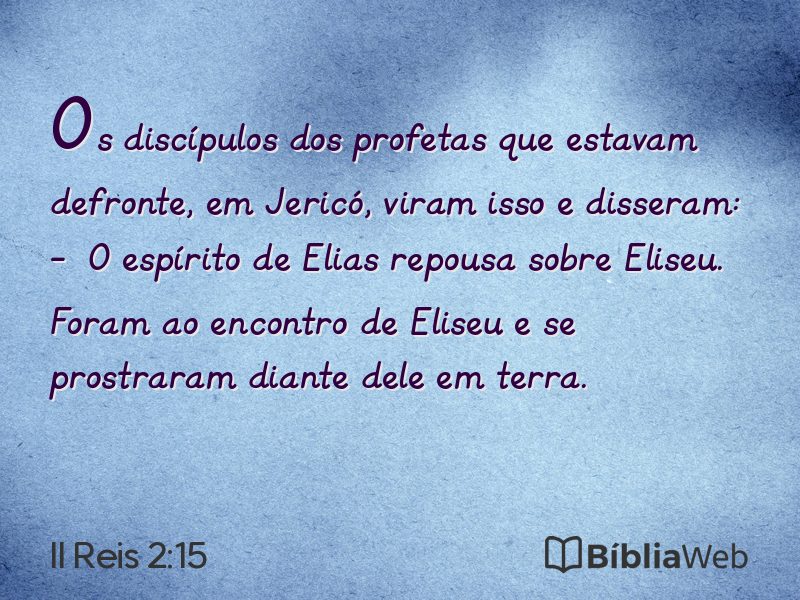 II Reis 2:15 em imagem para compartilhar