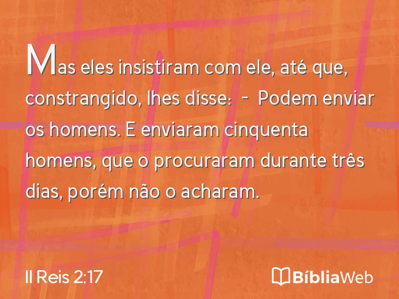 II Reis 2:17 em imagem para compartilhar