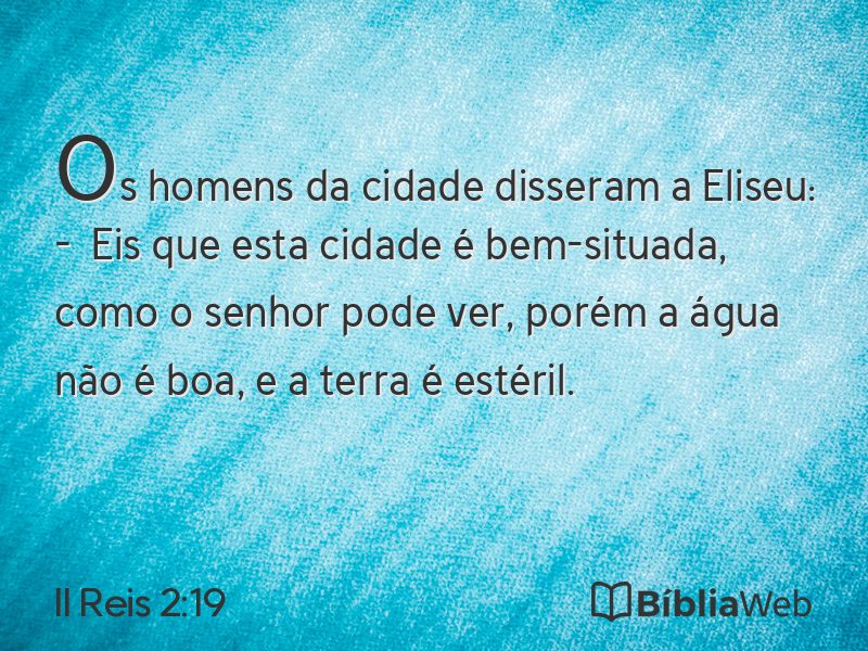 II Reis 2:19 em imagem para compartilhar