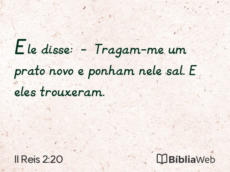 II Reis 2:20 em imagem para compartilhar