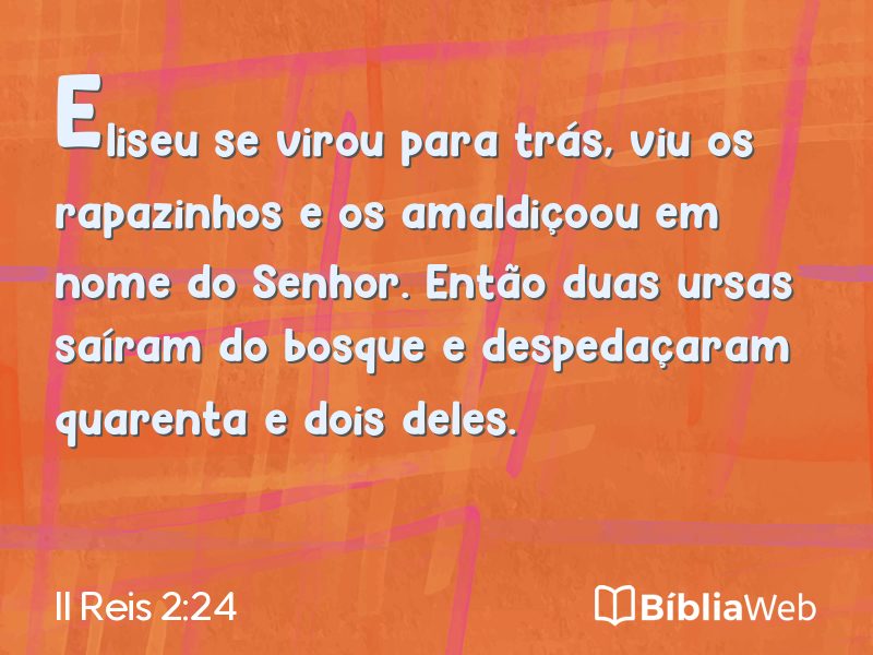 II Reis 2:24 em imagem para compartilhar