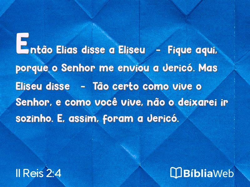 II Reis 2:4 em imagem para compartilhar