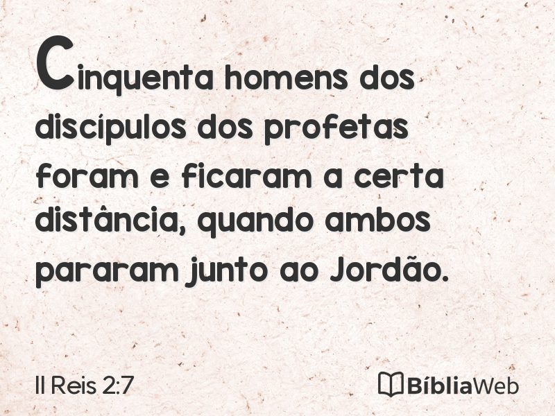 II Reis 2:7 em imagem para compartilhar