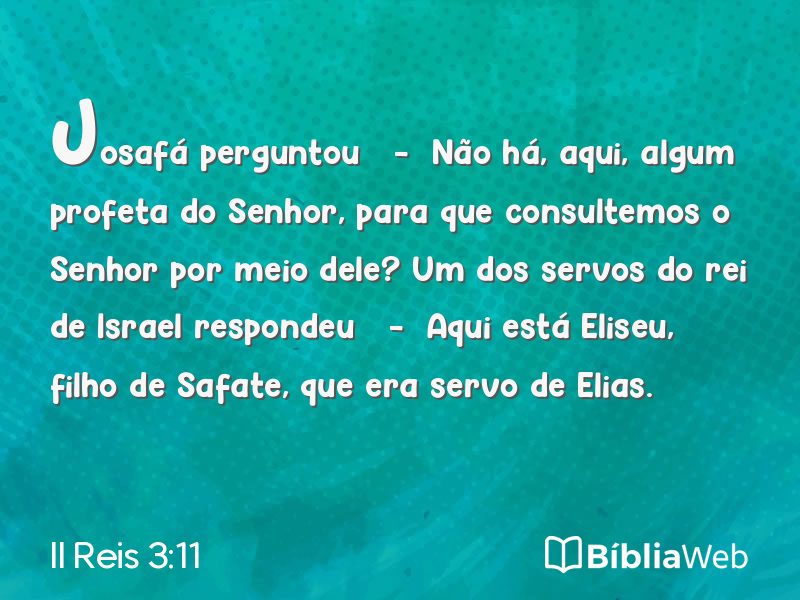 II Reis 3:11 em imagem para compartilhar
