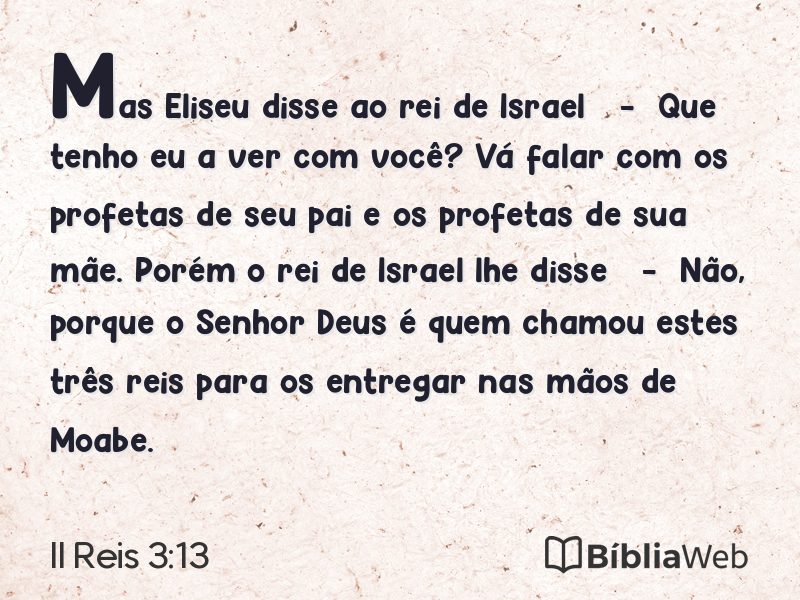 II Reis 3:13 em imagem para compartilhar