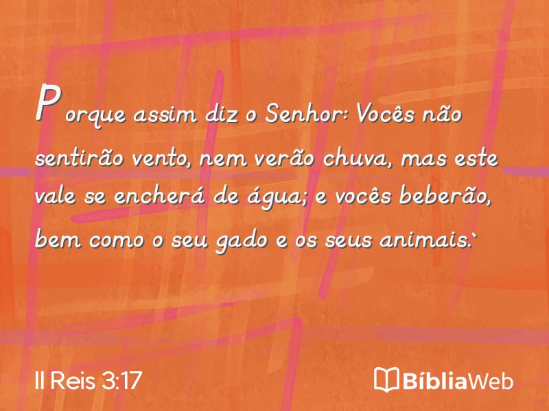 II Reis 3:17 em imagem para compartilhar