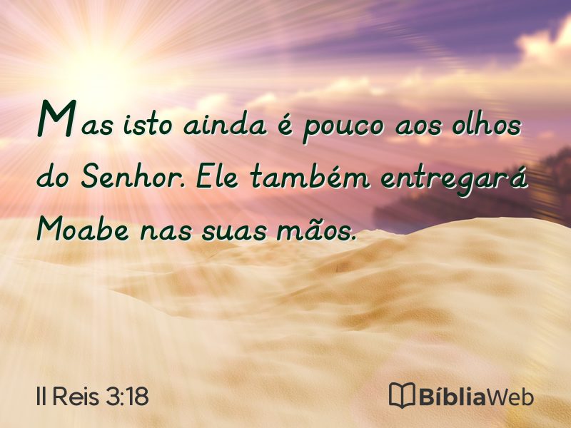 II Reis 3:18 em imagem para compartilhar