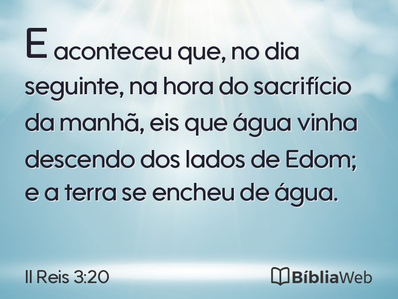 II Reis 3:20 em imagem para compartilhar