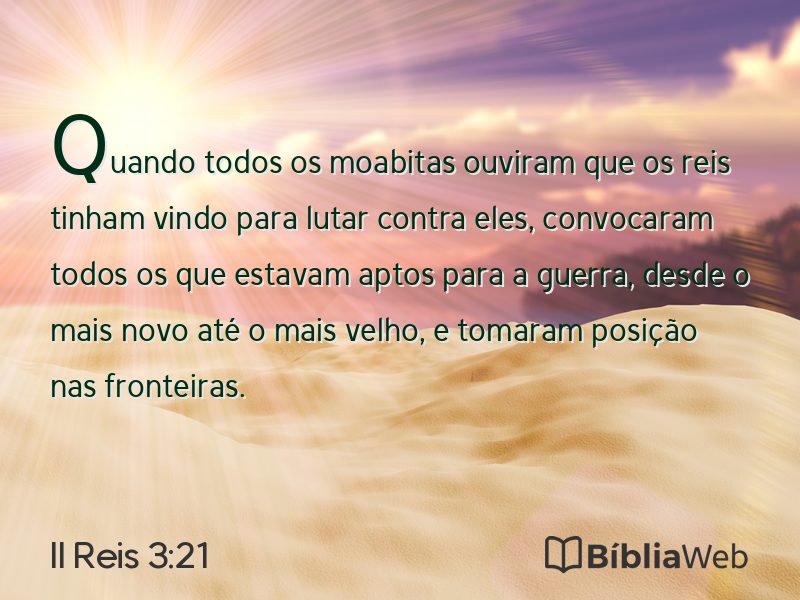 II Reis 3:21 em imagem para compartilhar