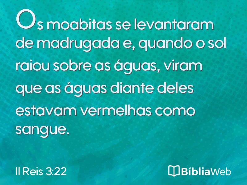II Reis 3:22 em imagem para compartilhar