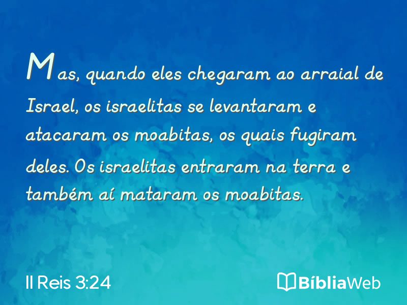 II Reis 3:24 em imagem para compartilhar