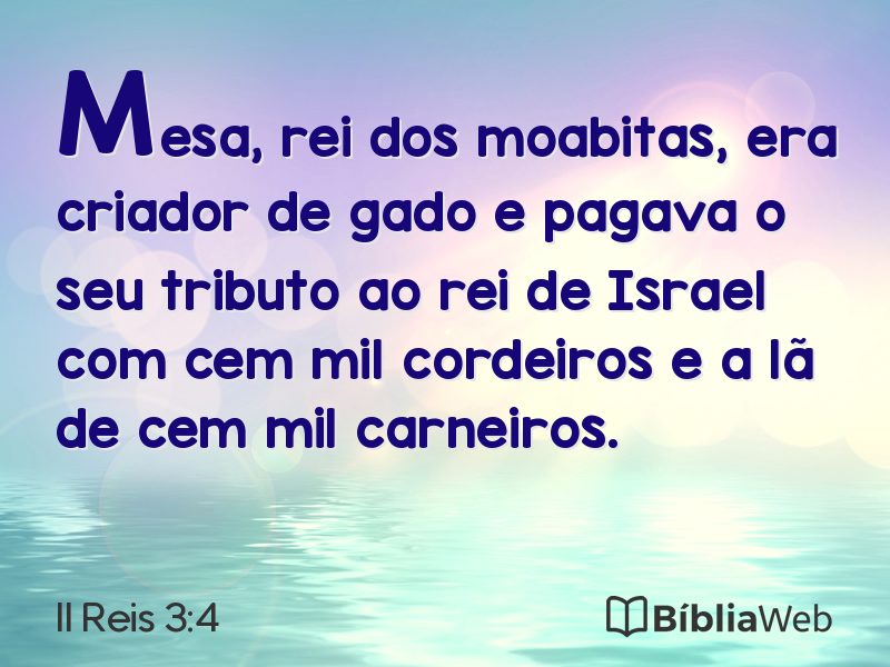 II Reis 3:4 em imagem para compartilhar