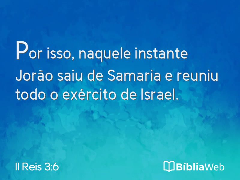 II Reis 3:6 em imagem para compartilhar