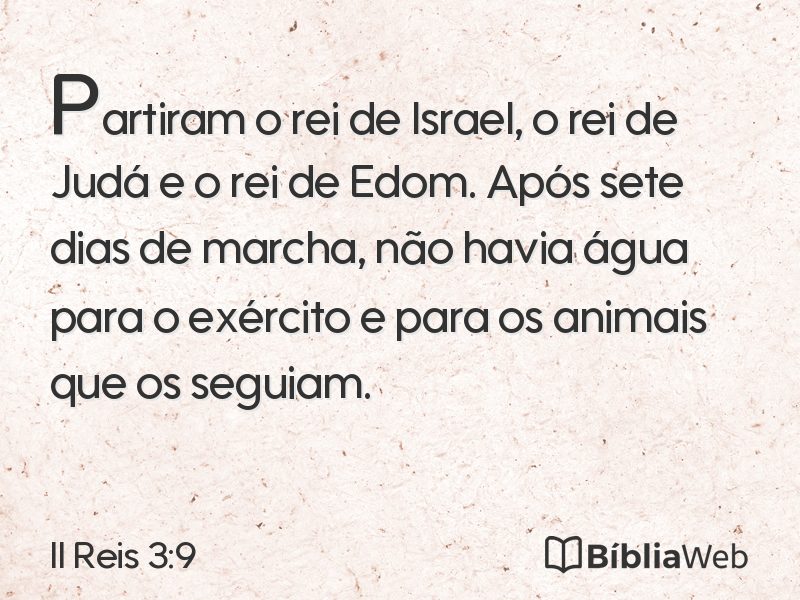 II Reis 3:9 em imagem para compartilhar