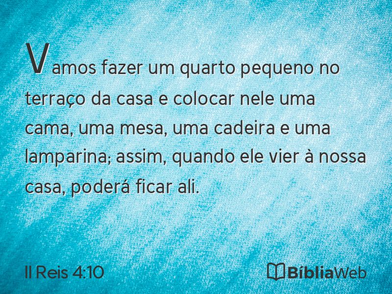 II Reis 4:10 em imagem para compartilhar