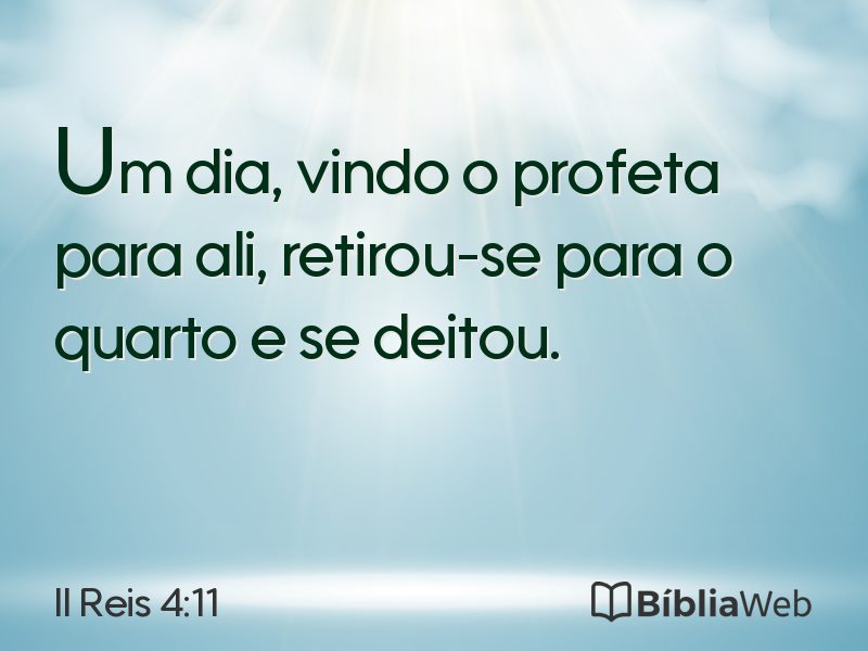 II Reis 4:11 em imagem para compartilhar