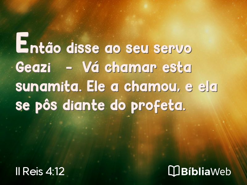 II Reis 4:12 em imagem para compartilhar