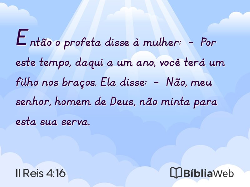 II Reis 4:16 em imagem para compartilhar