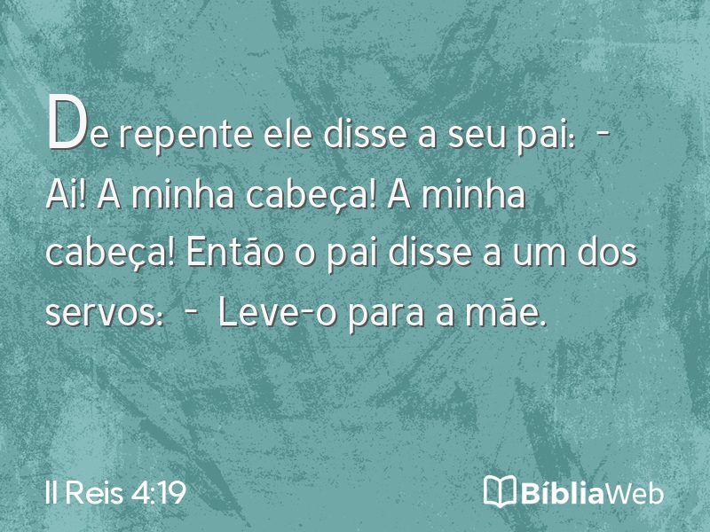 II Reis 4:19 em imagem para compartilhar