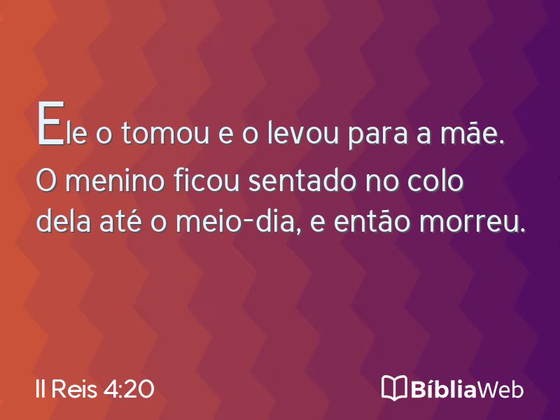 II Reis 4:20 em imagem para compartilhar