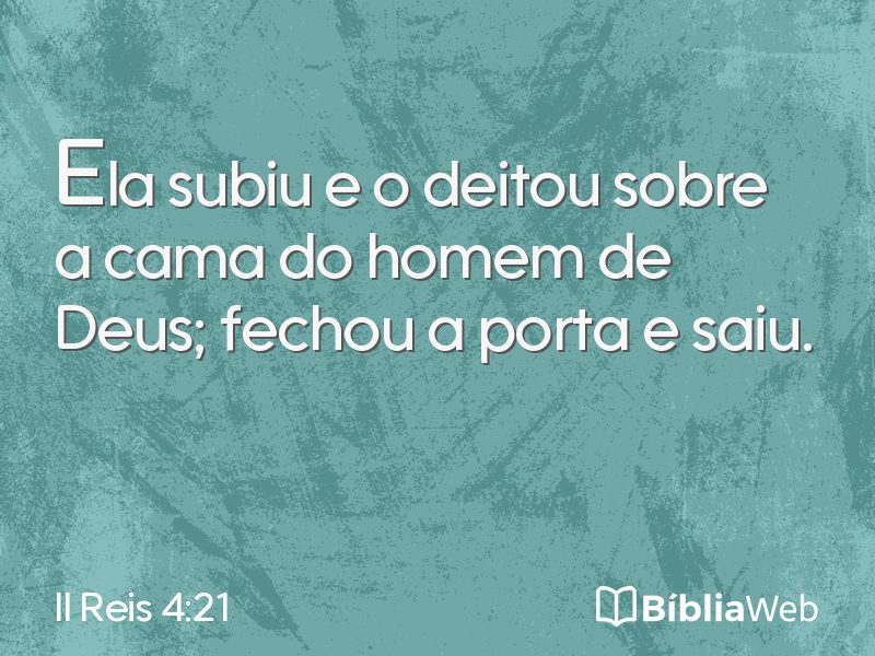 II Reis 4:21 em imagem para compartilhar