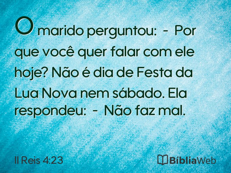 II Reis 4:23 em imagem para compartilhar