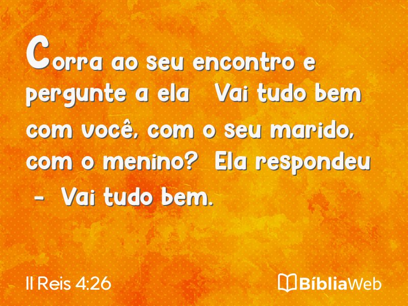 II Reis 4:26 em imagem para compartilhar