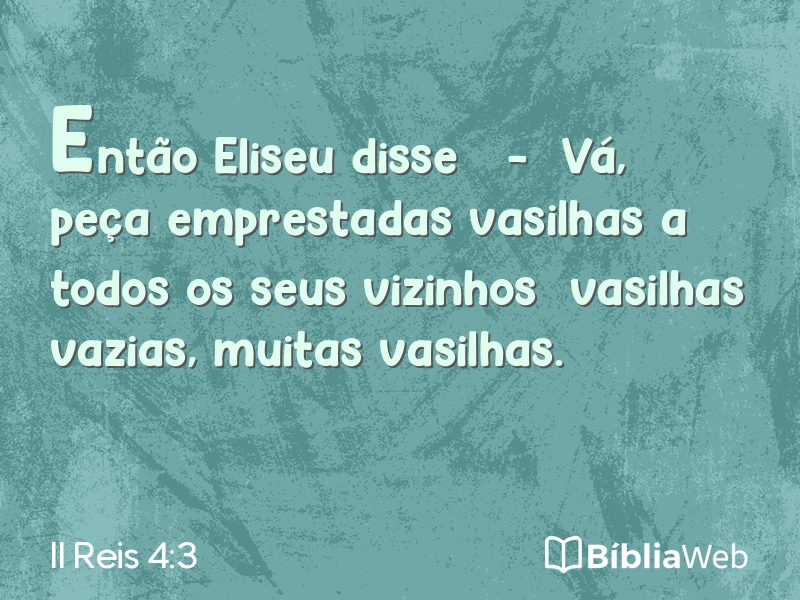 II Reis 4:3 em imagem para compartilhar