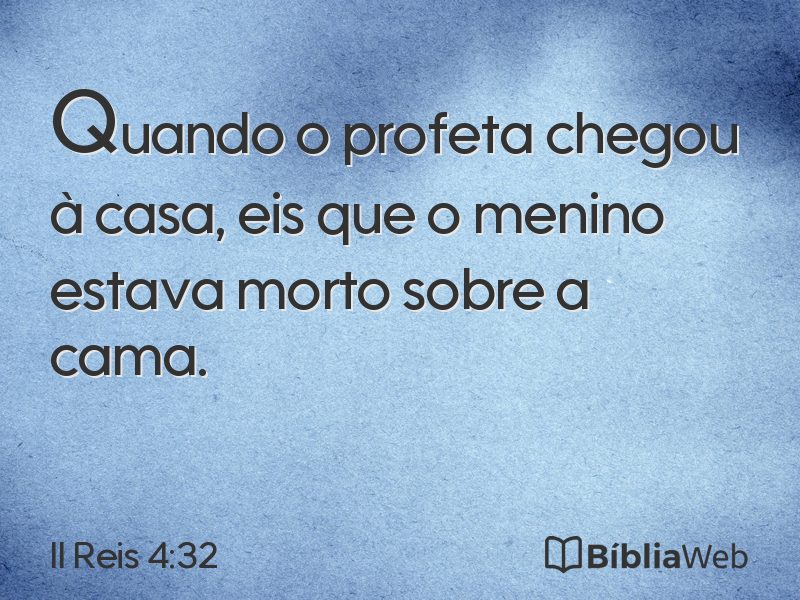 II Reis 4:32 em imagem para compartilhar