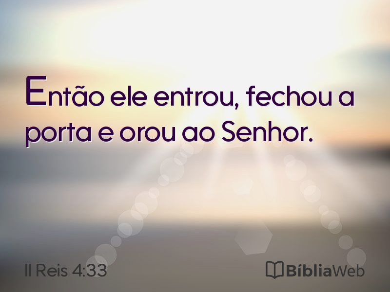 II Reis 4:33 em imagem para compartilhar