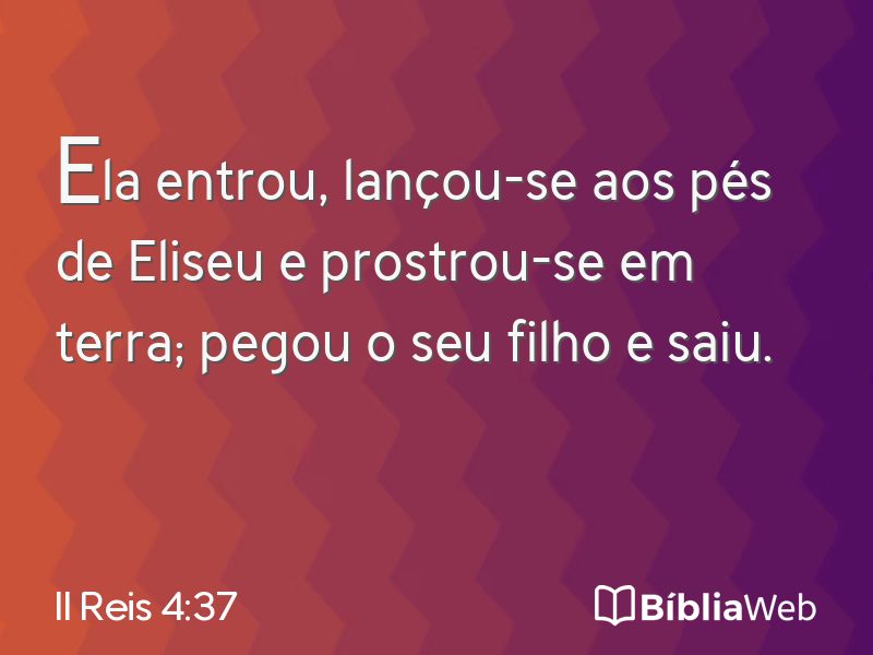 II Reis 4:37 em imagem para compartilhar