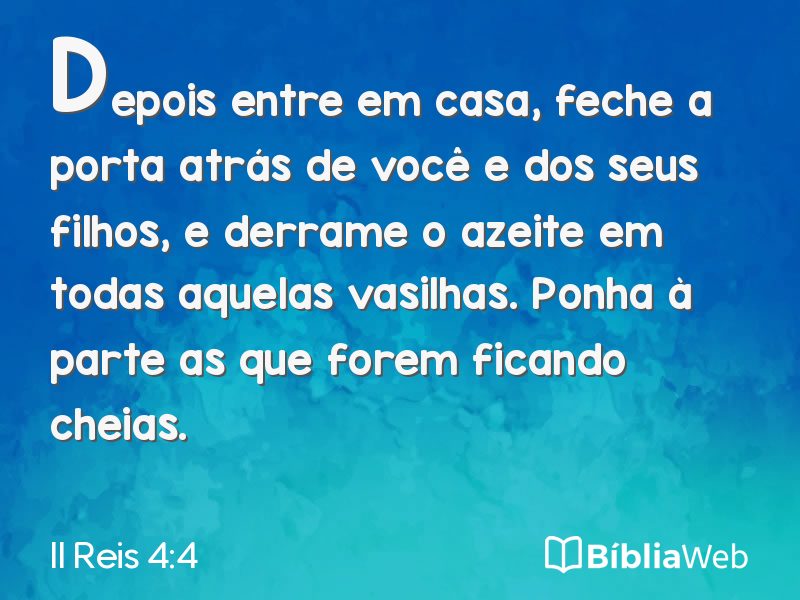 II Reis 4:4 em imagem para compartilhar