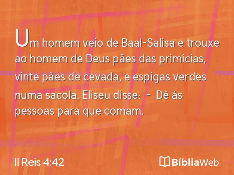 II Reis 4:42 em imagem para compartilhar