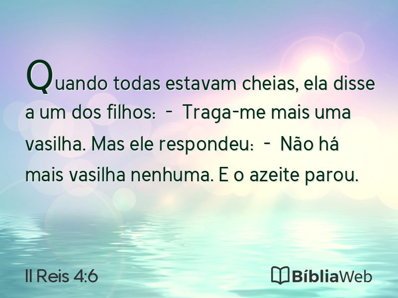 II Reis 4:6 em imagem para compartilhar