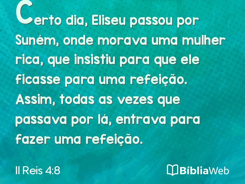II Reis 4:8 em imagem para compartilhar