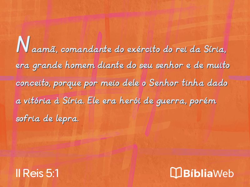 II Reis 5:1 em imagem para compartilhar