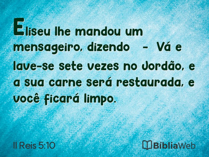 II Reis 5:10 em imagem para compartilhar