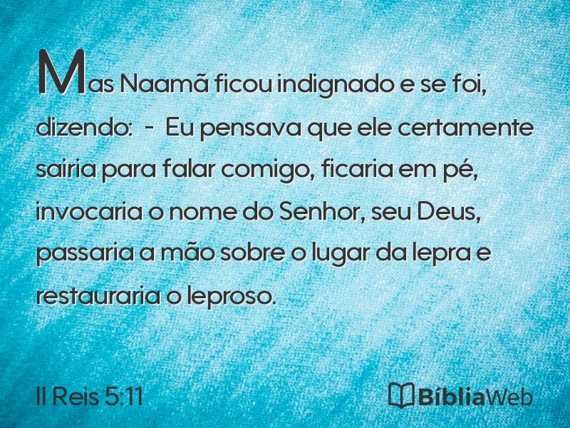 II Reis 5:11 em imagem para compartilhar
