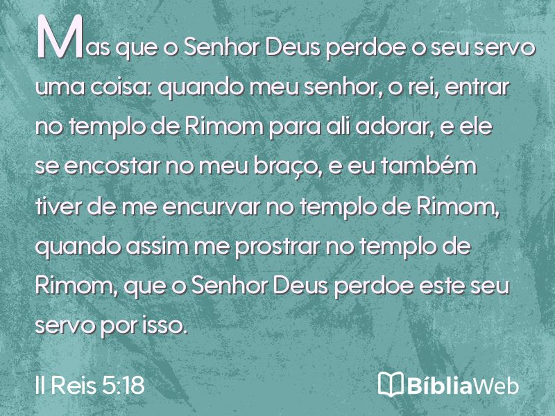II Reis 5:18 em imagem para compartilhar