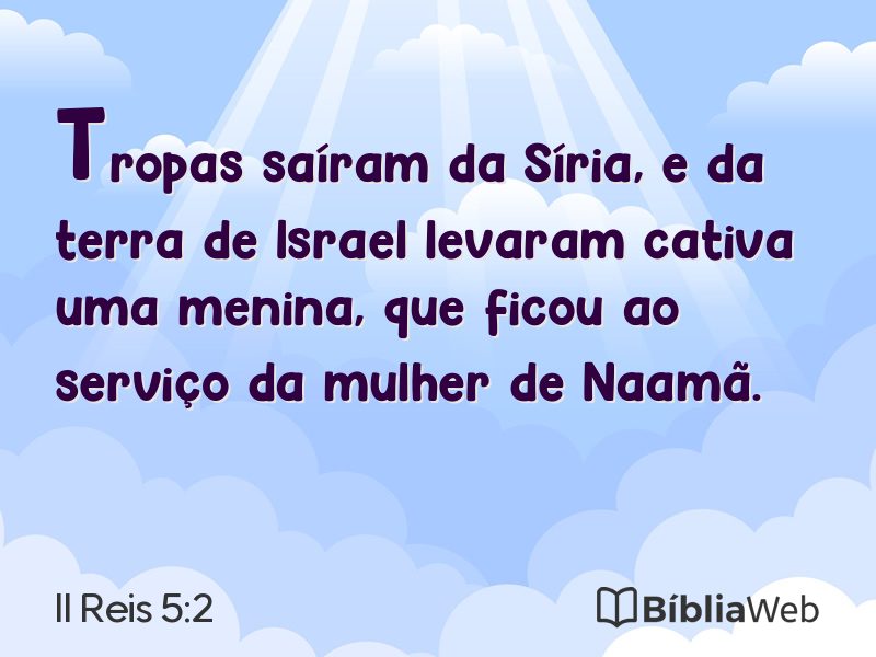 II Reis 5:2 em imagem para compartilhar