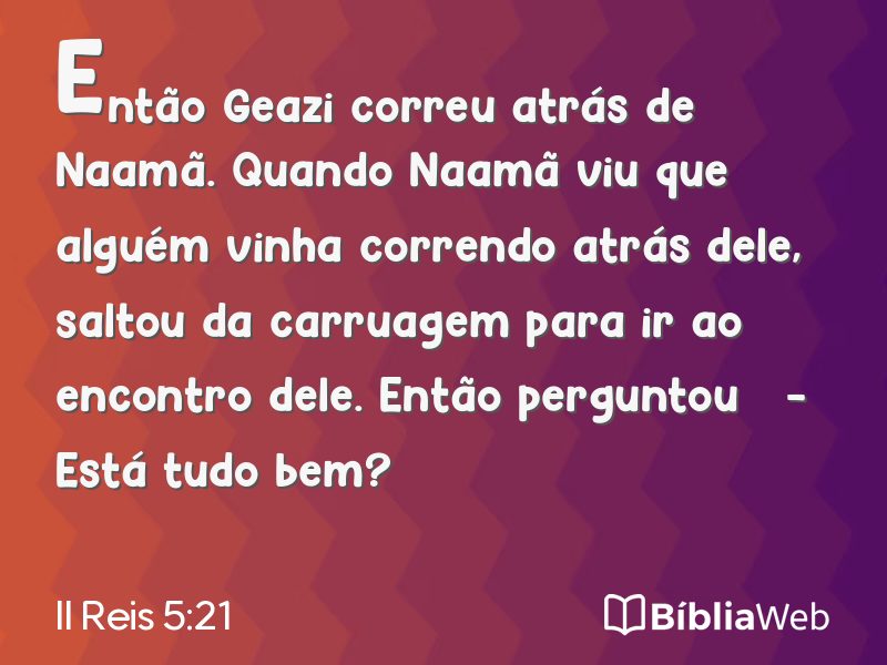 II Reis 5:21 em imagem para compartilhar
