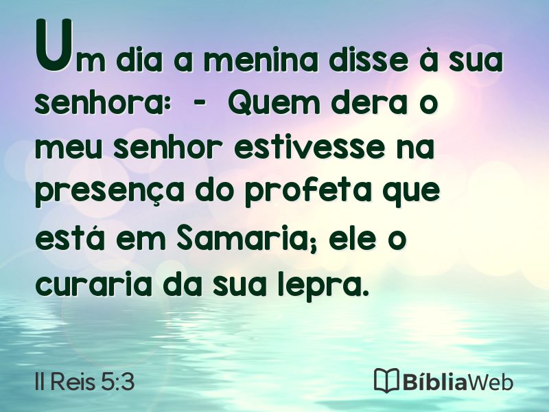 II Reis 5:3 em imagem para compartilhar