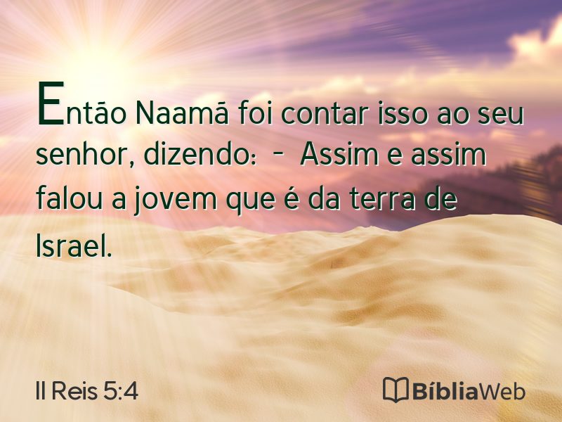 II Reis 5:4 em imagem para compartilhar
