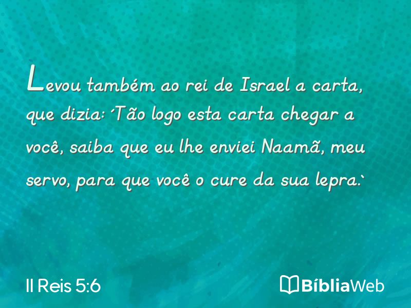 II Reis 5:6 em imagem para compartilhar
