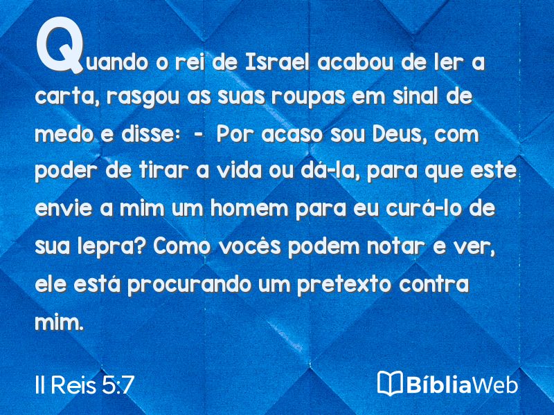 II Reis 5:7 em imagem para compartilhar