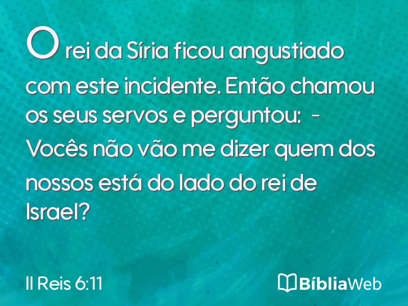 II Reis 6:11 em imagem para compartilhar