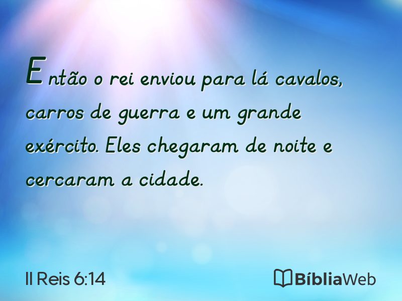 II Reis 6:14 em imagem para compartilhar