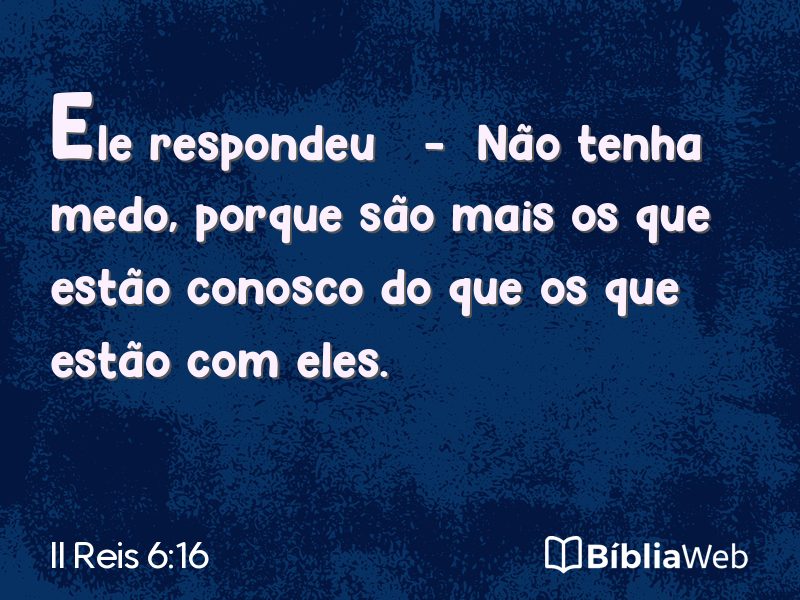 II Reis 6:16 em imagem para compartilhar