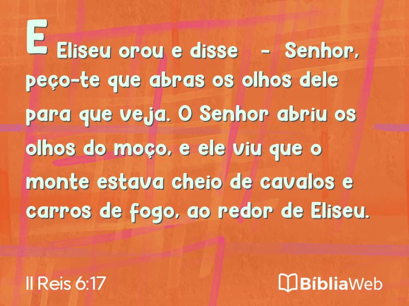 II Reis 6:17 em imagem para compartilhar